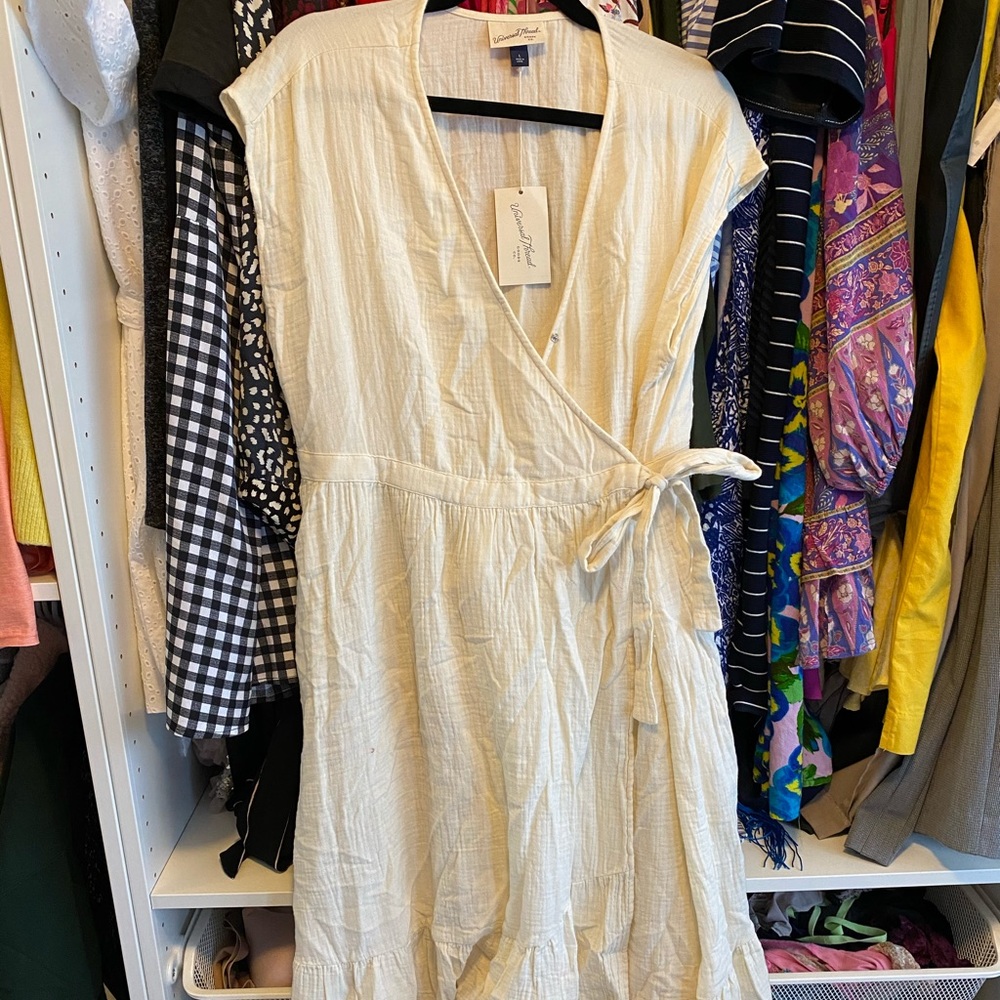 Universal Thread Linen Midi Wrap Dress